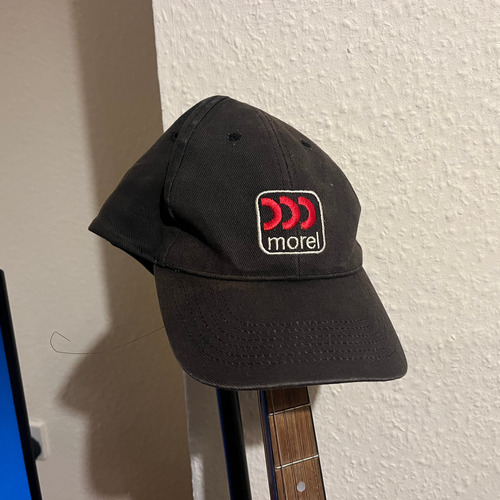 Black hat with Morel logo